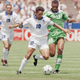 The highlight of Mike Emenalo’s playing career was at the 1994 World Cup. Here he is, for Nigeria, up against Italian superstar Roberto Baggio.